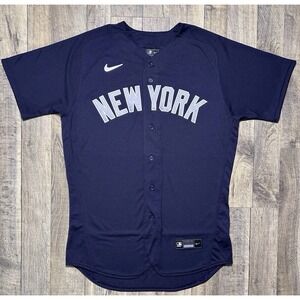 *New Nike New York Yankees Authentic Stitched Elite Baseball Jersey Mens 44 $335